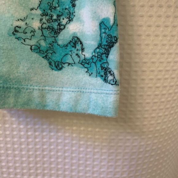 😊 3/$30 Chico’s Additions Sz 1 (Medium) women’s top 3/4th sleeves w/Caribbean - Picture 7 of 8